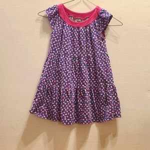 Girl's Tea Collection Floral Short-Sleeved 100% Cotton Dress. Size 4.